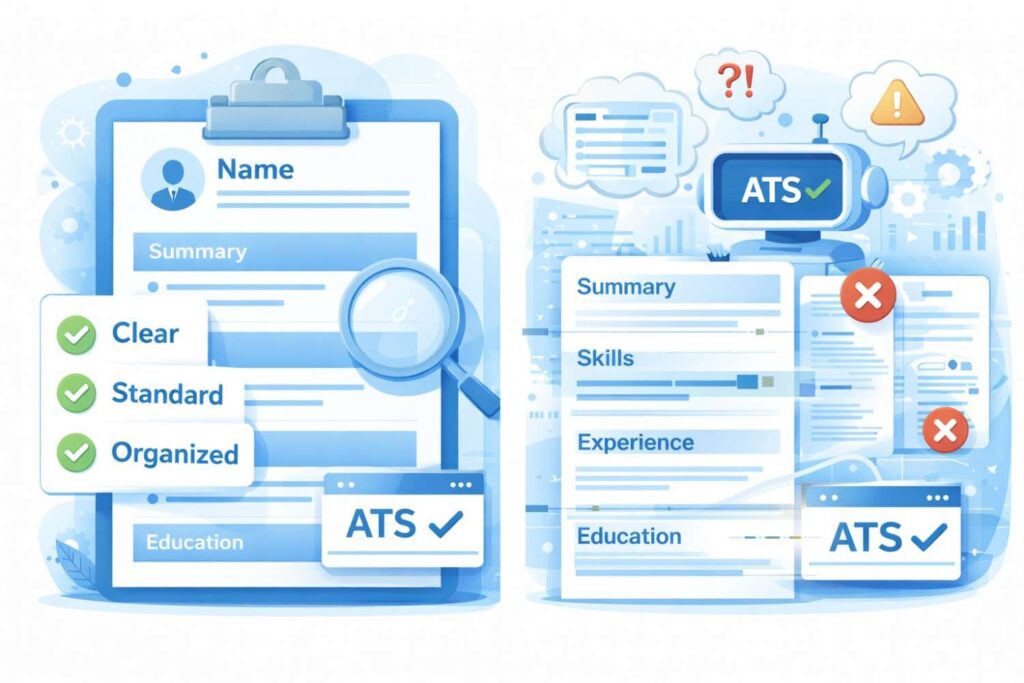 resume sections ats resume sectins